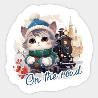 On the road Sticker